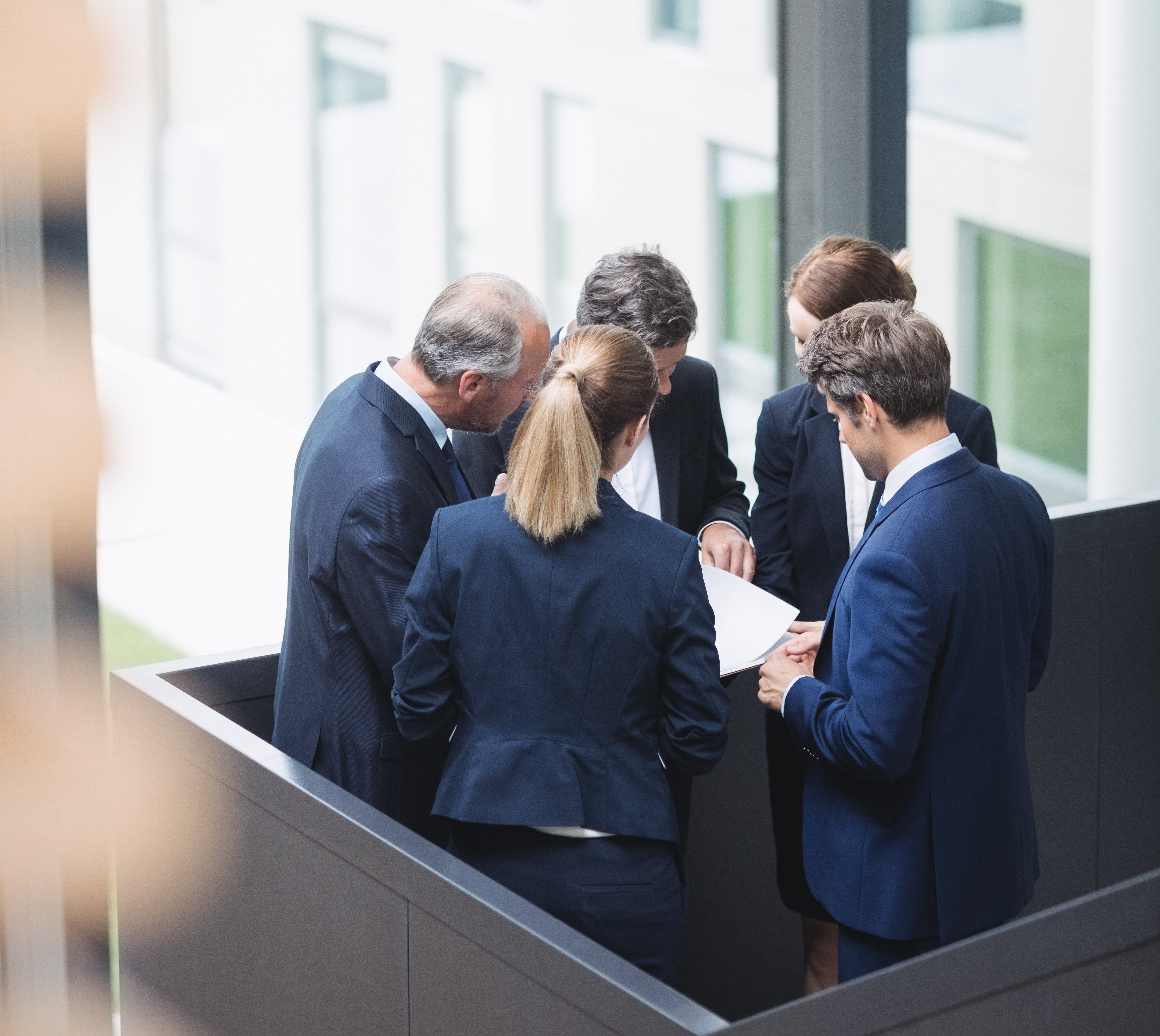 Businesspeople having discussion in office